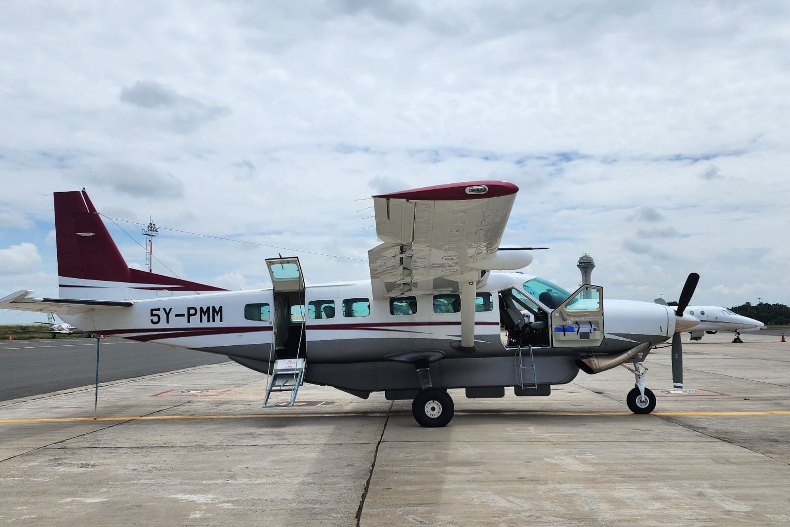 A Cessna Grand Caravan on an East African apron